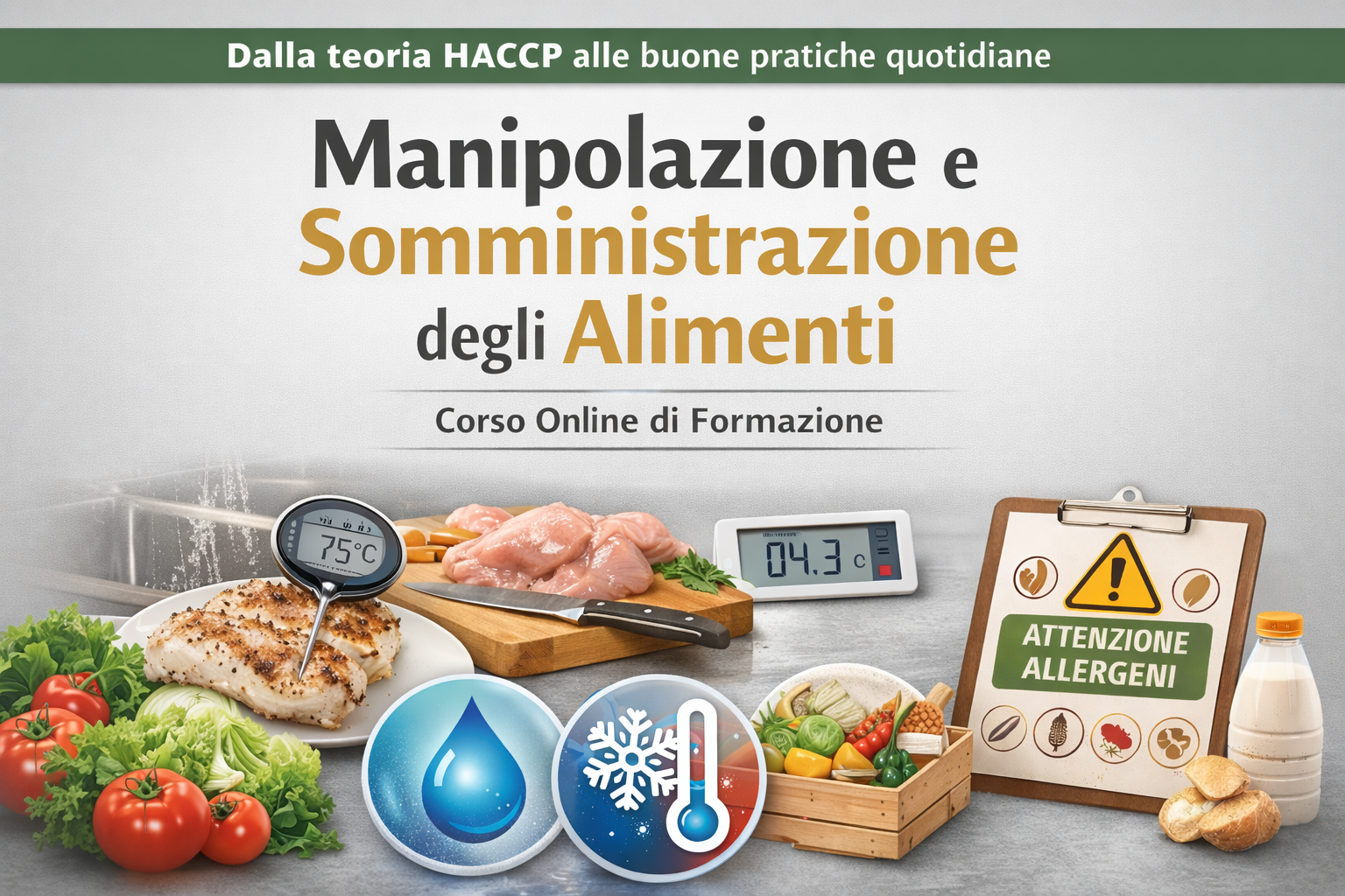 Manipolazione e Somministrazione degli Alimenti su un tavolo