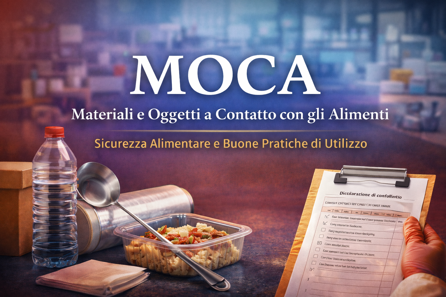 un pasto sul tavolo con foglio di controllo MOCA